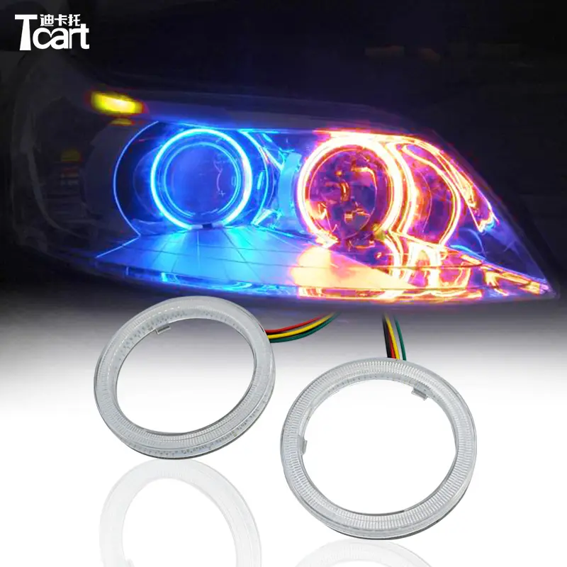 Lightpoint haute qualité 60mm ~ 140mm COB SMD RVB anneau angel eyes lampe de voiture