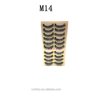 Qbeka 10 זוגות נשים נשים טבעיות מחפש cilia עם מברשת הסיבים הפופולריים ביותר הסיבים מלאכותיים דבק עבור m14 - Product Image 2