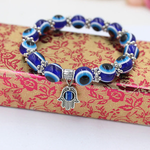 Perhiasan Fesyen 10Mm Gelang Buatan Pria, Mutiara Turki, Mata Biru Jahat - Product Image 2