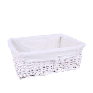 High Quality Wholesale Eco-Friendly White Wicker Basket With Liner