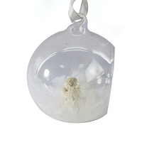 Pièce de suspension d'arbre de Noël en résine personnalisée, mini boule de neige en verre accessoire décoratif, figurines d'animaux