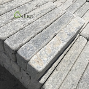 Chinese Tumbled Finish Blue Limestone <strong>Bricks</strong> for Garden Landscaping Paving - Product Image 2