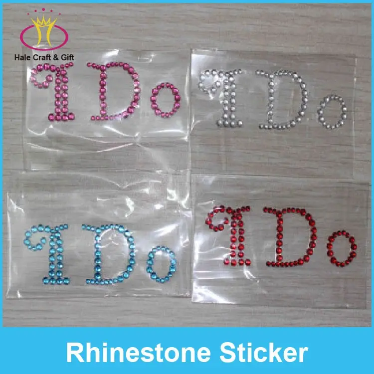 Self Adhesive Rhinestone I Do Stickers For Wedding Shoes