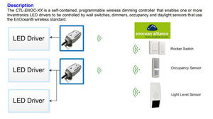 Inventronics CTL-ENOC-NA 902MHz inalámbrico 0-10V atenuación de controlador para EnOcean las redes - Product Image 3