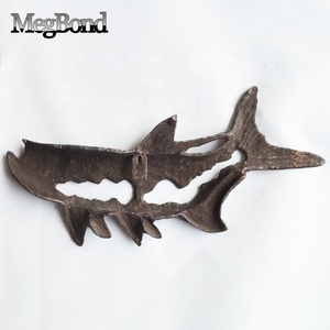 Arte de pared de pescado 3D de hierro fundido para decoración del hogar escultura de Metal para sala de estar o dormitorio - Product Image 4