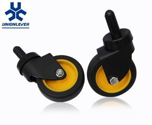 Roulettes filetées en caoutchouc, tige M6 de <span class=keywords><strong>3</strong></span> pouces, pour serpillière avec poignées en PP - Product Image 2