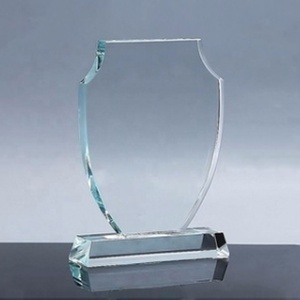 HDW Wholesale Cheap Custom <strong>Personalised</strong> Award Crystal Glass Shield <strong>Trophy</strong> With Engraved Logo - Product Image 1