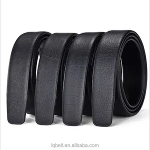 LQbelt Artificial Leather Belt Microfiber Material Durable PU Belts good quality Men's automatic buckle belt without buckles