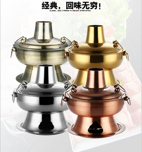 Pentola per Hot Pot Shabu Shabu in Acciaio Inox con Canna Fumaria - Product Image 4