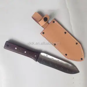 Hori Hori Garden Grab messer im japanischen Stil aus Wenge-Holzgriff mit Ledersc heide