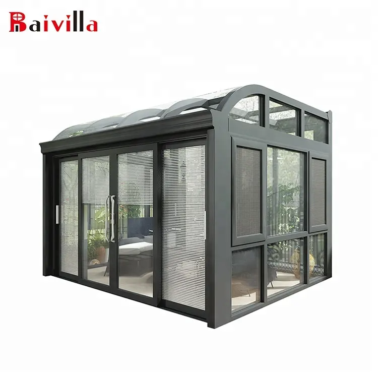 Diseño moderno aleación de aluminio veranda sunroom green house