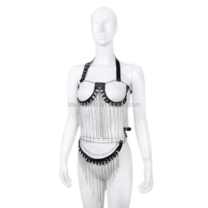 <span class=keywords><strong>BDSM</strong></span> Factory da donna in pelle Bondage <span class=keywords><strong>Lingerie</strong></span> per catena di abbigliamento Sexy da Club abbigliamento da notte per Cosplay - Product Image 1