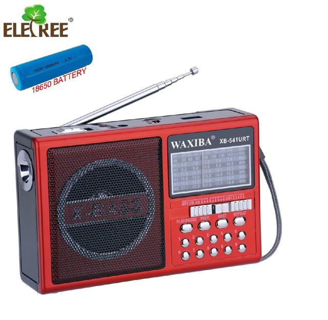 High Quality Battery Powered Portable Led Am Fm Radio Receiver with Speakers XB-541URT