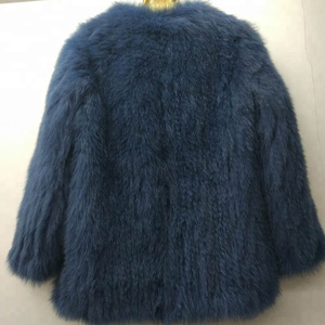 Natural mujeres invierno ropa punto Fox Fur Coat para Lady - Product Image 5