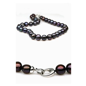 Button Fresh Water <strong>Black</strong> <strong>Pearl</strong> <strong>Necklace</strong> Jewelry, Big Size 11-12 MM Baroque <strong>Black</strong> <strong>Pearl</strong> <strong>Necklace</strong> - Product Image 5