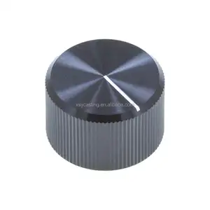 high quality fabrication matt black anodize aluminum knurled knob