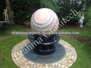 Estatua de fuente de agua de granito blanco elegante moderna hecha a mano bolas rodantes jardín Hotel uso decoración bloque pulido fábrica - Product Image 2