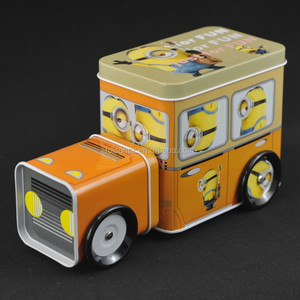 Boîtes en étain pour cadeaux de Noël, boîtes à biscuits en forme de camion, boîtes en étain personnalisées avec impression - Product Image 1