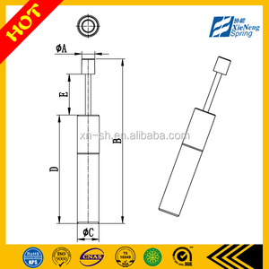 HCL-26 HCL-30 paslanmaz astar titreşim damperi çöp tenekesi damperi hareket kontrol damperi gaz bahar - Product Image 2