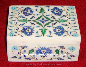 Caja de joyería con incrustaciones de mármol - Product Image 1