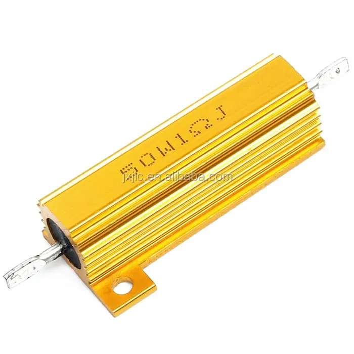 RX24 50W 12R High Power Golden Aluminum Metal Shell Heatsink Resistance Resistor