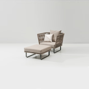 Conjunto de Muebles de Jardín Modernos de Aluminio con Mimbre Sintético - Product Image 4