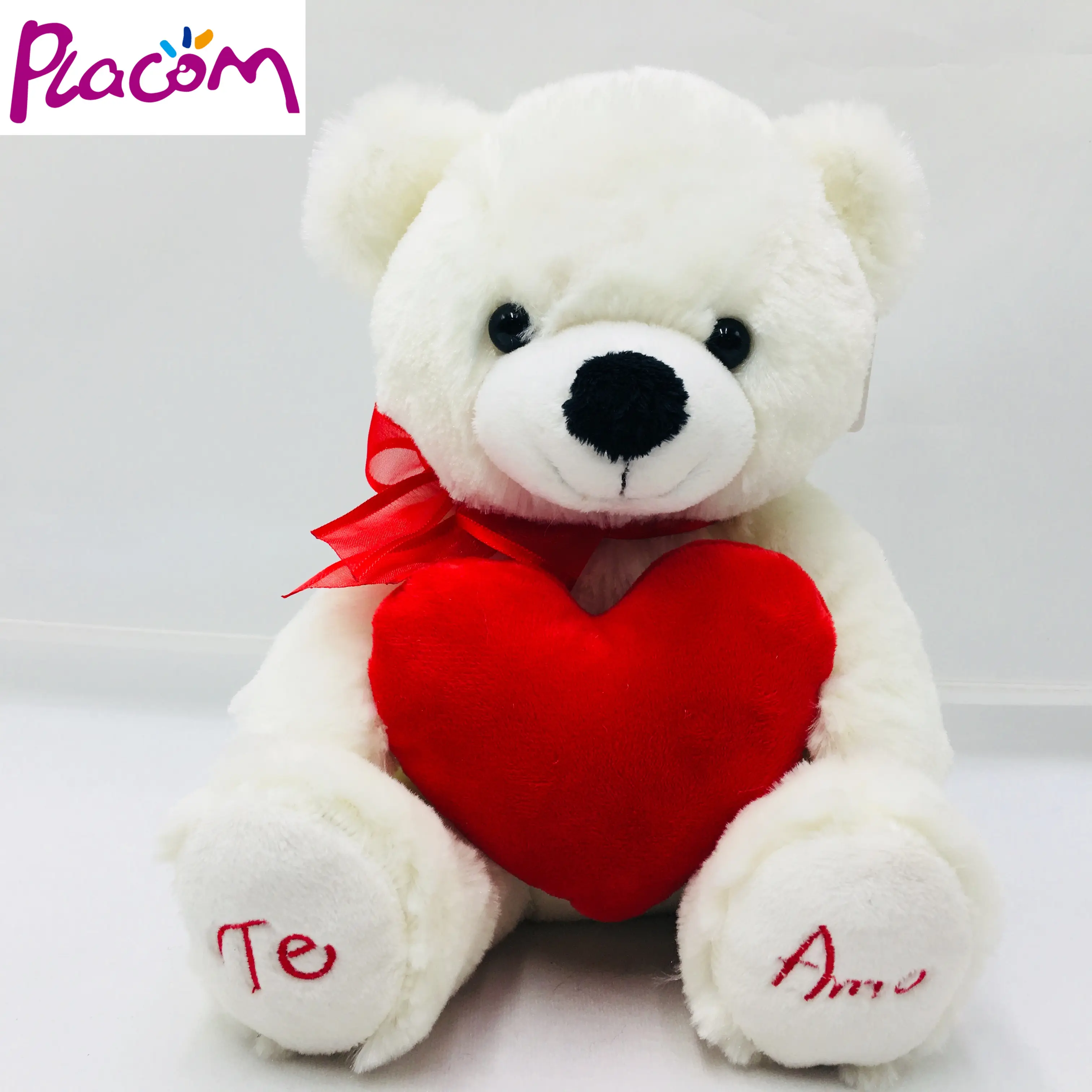 San Valentín regalos de los amantes de peluche oso de peluche juguetes de peluche con el corazón rojo de peluche de los animales