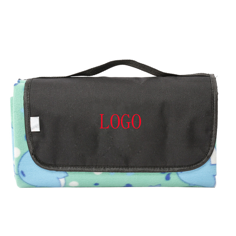 100% полиэфирное флисовое водонепроницаемое одеяло для пикника на открытом воздухе, пляжный коврик, индивидуальное портативное одеяло для пикника