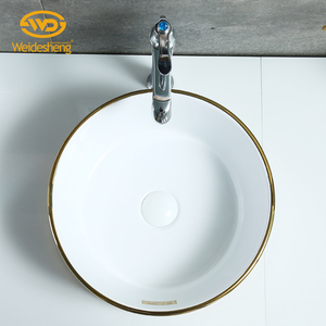 Lavabo en porcelaine, salle de bain, évier en céramique à motif ondulé coloré, nouveau Design - Product Image 2