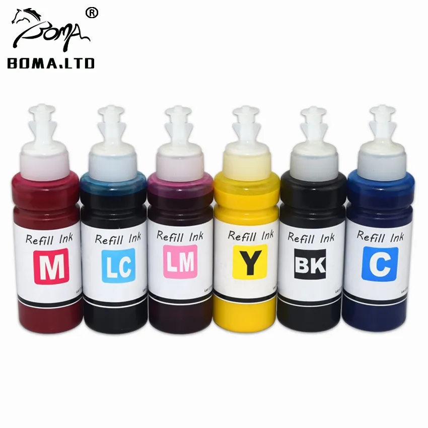 70ML 6Colors Pigment Ink For Epson Stylus 1390 1410 1500w 1430 1400 T50 P50 T60 L800 L1800 R230 R270 R330 PX700 PX800 Printers