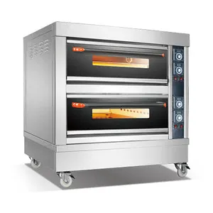 Listrik atau Gas LPG Stainless Steel Oven Pemanggang Roti