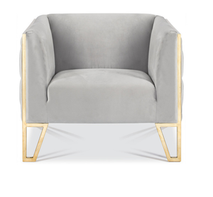 Luxuriöse Wohnzimmermöbel Lounge-Couch Goldene Edelstahl-Beine <span class=keywords><strong>Sofa</strong></span> Sessel Akzentstuhl für Zuhause und Hotel - Product Image 4