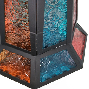Antiguo <span class=keywords><strong>de</strong></span> Vidrio colorido Mini marroquí lámpara linternas faroles para Decoración - Product Image 3