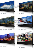 Écran mural vidéo LCD 4K intérieur ultra fin vertical 43 46 49 55 pouces 3x2, cadre étroit avec luminosité de 500 nits