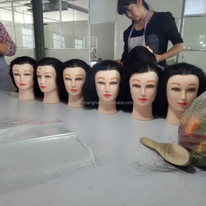 Tête de mannequin de formation 12 \ "à <span class=keywords><strong>prix</strong></span> d'usine avec mannequin de moustache masculine de cheveux brésiliens - Product Image 2