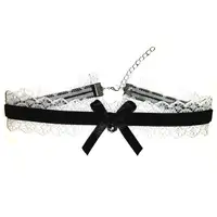 New Fashion Black Lace Tattoo Chokers Pearl Bell Crystal Pendant Necklace  Multi Layer Ribbon Chokers For Girls Women From Jewelryy, $0.38