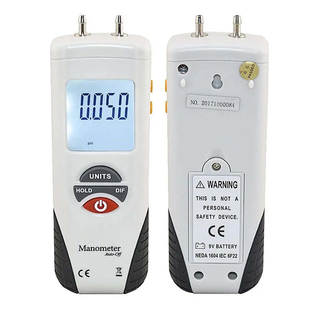 HT-1890 alat pengukur tekanan udara, Manometer Digital uji tekanan udara 10psi 13.79kPa