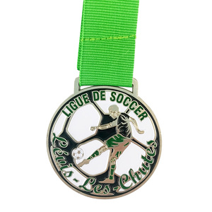 Personalizado de Metal de níquel de esmalte suave de aleación de Zinc de fundición de fútbol Medallas de deporte de Triatlón - Product Image 2