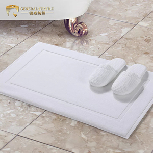 Tapis de bain en coton blanc éponge pour hôtel, serviette de bain pour les pieds, serviette de sol pour salle de bain - Product Image 1
