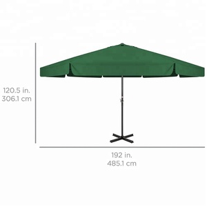 <span class=keywords><strong>Parasol</strong></span> de jardin <span class=keywords><strong>rond</strong></span> et extérieur de 16 pieds, <span class=keywords><strong>parasol</strong></span> à poteau central en aluminium valanced de 5m avec base croisée pour cour - Product Image 6