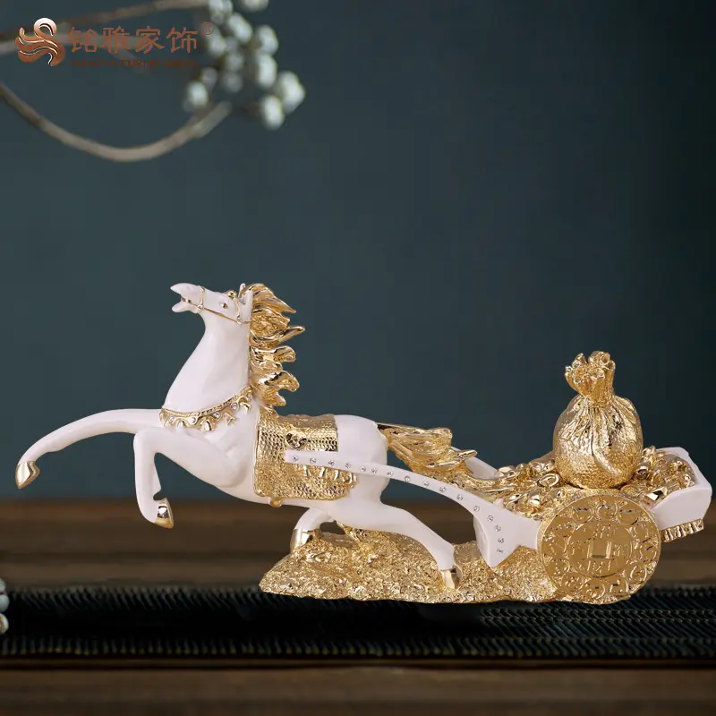 Estatuetas personalizadas do poliresina do cavalo para decoração do estilo europeu