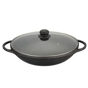 Die cast die-cast aluminum 2 double ears wok