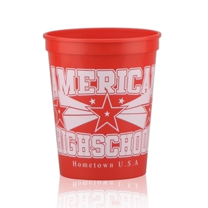 Copa de plástico Squat Stadium, color rojo, 16oz - Product Image 1