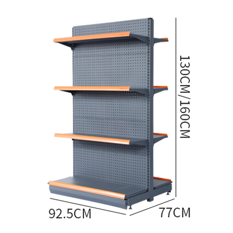 Customized Hot Selling Metal Display Shelf Supermarket Pegboard Display Stand Display Rack Gondola for Snacks — view 5