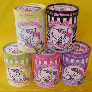 Cylinder charming HELLO KITTY snack packaging box for children