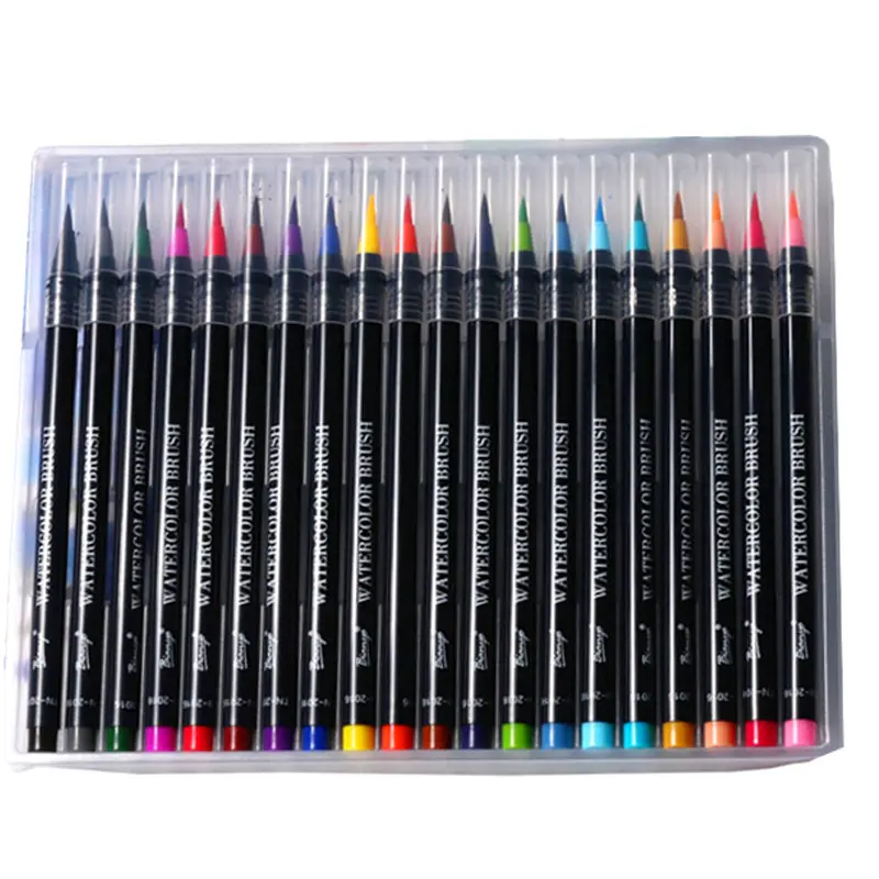 Promotional Quality Amazon Hot Sale Non-toxic 20 colors watercolor brush pen set art markers