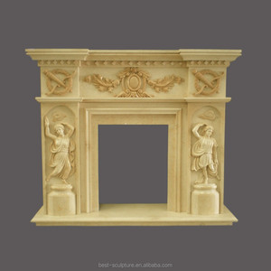 चीन प्राकृतिक काले गोल्डन के साथ संगमरमर चिमनी <span class=keywords><strong>mantel</strong></span> - Product Image 2