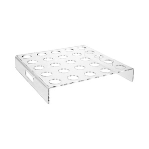 Rõ ràng Acrylic món khai vị ly phục vụ Khay-25 khe cắm-11 3/4 "x 11 3/4" x 2 " - 1 hộp đếm Acrylic tự chọn hiển thị đứng - Product Image 2