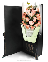 Boîte en carton rectangulaire, boîte personnalisée en papier avec fleurs, boîte de chapeau de luxe avec ruban, livraison gratuite