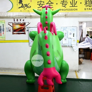 विशाल हरी बड़ा पेट और लंबी पूंछ चलने Inflatable डायनासोर - Product Image 5
